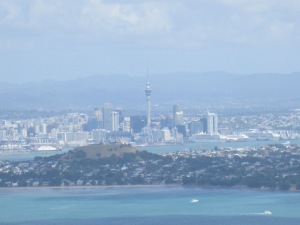 Het uitzicht over Auckland
